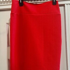 LuLaRoe Vibrant Red Pencil Skirt